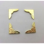 Shipping 100PCs 골드 도금 책 스크랩북 앨범 메뉴 코너 프로텍터 3mm 두께 32x23mm J1706 : 더블유커머스샵