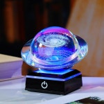 3D 태양계 모델 크리스탈 볼 80mm 3.15인치 - 토성 모양 천문학 선물 방 장식 남성 생일 아빠 물리 과학 선생님 조명 행성 램프 1 Astronaut... 