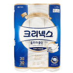 크리넥스 울트라클린 화장지 3겹 30m 30롤 화이트비데 물에 잘 녹는 휴지 : 청년상사 스토어