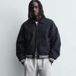 ZARA 자라 남성 패치 봄버 자켓 6987/396 블루 : 밋 해이븐