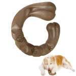 공격적인 츄어 베이컨 향 곡선형 나일론 뼈를 위한 펀바이트 터프 도그 토이로 중대형 품종 bones XL : 더엠제이퍼처스