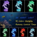 원격 + 터치 센서가 장착된 ZLunaYi Axolotl 조명 3D 램프, 16가지 색상 변경 모드 + 타이머, 룸 장식 책상 조명, 최고의 축제 발렌타인 생일... 