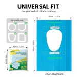 xl pcs 아이터럭스 공중화장실 필수품 플랩 로드 트립 위생 여행 커버 변기 방수 24 일회용 장거리 비행기 전면 및 드라이브 캠핑 XL(12 PCS)... 