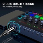 오디오 믹서 사운드 보드 DJ 충전식 콘솔 시스템 컴퓨터 전화 파티용 스테레오 48V : 에이엘 트레이더스