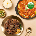경복궁 마늘소갈비살 300g 4팩 + 햄부대찌개 3팩 세트(3kg) : 프레시지