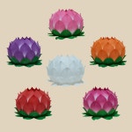 고급 바림 연등 오리지날 6호 (6색)-소원등 소원성취 부처님오신날 초파일(50개입) : 아미타 불교용품