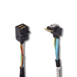 SFF-8654에서 MINI SAS HD SF-F8643 데이터 케이블 38핀 마더보드 38P 슬림 4.0 서버 스위치 스토리지 랙 라우터용 0.6m 60cm... 