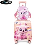 KO KU 13인치 가방 기내용 미니 패션 세트 여행 바퀴 20인치 여행용 blue a set 13 and 20 inch : 기쁨한스푼