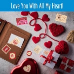 커플용, 데이, 선물, 사랑 활기찬 기념일, 자가 접착 420 스크랩북 하트 (15매) 라벨, pcs 발렌타인 장식 결혼식, 스티커 크래프트 스티커... 