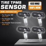 크라이슬러 타운 및 컨트리 2008-2012 TPMS 300 200 2012-2013 용 1/4PCS 타이어 압력 모니터 센서 : 송하유통55