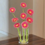 예술적인 굽은 유리 꽃병 장식품 직경 용기 거실 책상용 러스틱 스타일 튜브 : bb market