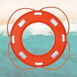 구명환 72cm 구조 레스큐 튜브 라이프가드 투척 해양 사고 : 놀면-MHN