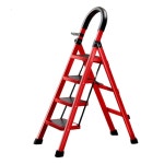 사다리 가정용 접이식 실내 작업 휴대용 다기능 작은 계단 포크 신축 두꺼운 에스컬레이터 벤치 1 2계단 레드 컬러 도톰 흔들림 없이 탄탄하... 