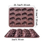 1pc 16 홀 (해골) 모양의 실리콘 몰드 DIY 비 스틱 구미 초콜릿 캔디에 사용 : 반월무역9