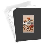 art, 무산성 20.3x25.4cm(8x10인치) 매트 블랙 코어 golden 베벨 4x6 (5 Pack) Black : 보리픽