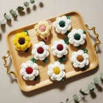 양말목 통통한 데이지 꽃 만들기  DIY 키링 양말목 공예 재료 학교수업 단체수업 : 라탄스토리