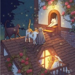 없음, - 먼지 홈 데코, [h3454] 위의 900피스 퍼즐, limduey 보관 플라스틱 쉬운 지붕 밤 아름다운 : 2구아나샵