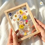 압화액자 만들기 키트 diy 캘리 투명 원목액자 드라이플라워 학생 어르신 : 달콩 마트