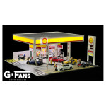 GFANS SHELL 주유소 디오라마 1:64 다이캐스트 피규어 미니어처 모형 건축 자동차 : 미니카샵