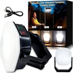 래디언트 플럭스 태양광 LED 캠핑 랜턴 기계적 미적 감각 3가지 조명 모드가 있는 방수 Black 2set : 퍼스널쇼핑메이븐