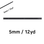 사탸 리본 골직 스티치 롤 폭 5mm 검정 화분리본 : 사마천상점