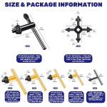 1개 5/32 탄소강 교체 1/4 3/4 렌치, 누름 척 클램핑용 7pcs 공구, 월툴 5/8 드릴 키 1/2 전동 3/8 4인치 : 마일9샵