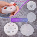 1세트 7 모양 오지 실리콘 몰드 DIY 디지털 게임 크리스탈 에폭시 필렛 스퀘어 삼각형 : 두룸상사