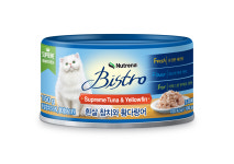 [유통기한 26.12.26] 비스트로캔 흰살참치와 황다랑어 160g x 24캔 : 카길 펫푸드 스토어