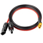 10AWG 2FT XT60 태양광 연장 케이블 2 3 6 10 15 20 25 50 75 100FT 커넥터 어댑터 두꺼운 여성 대 남성 휴대용 발전소 패널 RC LiFePO4... 