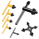 1개 5/32 탄소강 교체 1/4 3/4 렌치, 누름 척 클램핑용 7pcs 공구, 월툴 5/8 드릴 키 1/2 전동 3/8 4인치 : 마일9샵