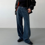 [비엘] 벨벳 와이드 롱 데님 팬츠 : BIEL