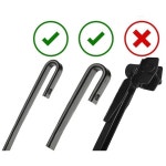 표준 9mm 또는 대형 12mm J 후크가 장착된 RV 모터홈용 32인치 와이퍼 블레이드 쌍 교체. 추가 고무 리필 RW32HKF-2R 2개 포함 : 이음로드