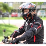 히어로바이커 모터사이클 재킷 모토크로스 라이딩 CE 장갑 방풍 의류 보호 장비 방수 Black Medium : 더비욘드샵몰