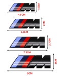 3D ABS 블랙 로고 M 엠블럼 자동차 펜더 배지 트렁크 스티커 BMW E39 E46 : 제이제이 플러스
