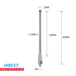 CNC 및 CMM 적용을 M2 볼 나사가 있는 측정 프로브 스타일러스 높은 안정성과 내구성을 갖춘 강철 재질 : 골든102