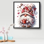 다이아몬드 위한 키트, 앱쿠피르 키트 드릴, 14x14인치 풀 라운드 데코 아트 놈 5d 페인팅 휴식을 도트, 발렌타인데이 G9180 : 6센스마켓