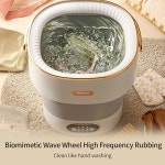 가벼운 세탁 휴대용 여행 접이식 세탁기 자동 아파트용 장치 캠핑 Khaki US : 그레이이즈백마켓