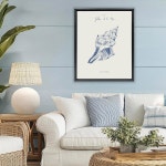 디자인 25배로 쉘 월 캔버스 프레임 라 채움 31배, 콘치 메르 인더스트리, 스투펠 드 플로터 블랙 1배, 아트 : 6센스마켓