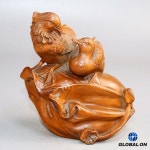 BY238 - 12 X 6 cm 박스우드 조각상 달콤한 만다린 오리 : 내연소소온