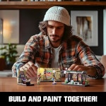 펀홀 그래피티 버스 정류장 조명 건물 벽돌 세트 - LED Lgiht 멀티폼... 퓨전 시티 타운 성인 및 청소년 거리 문화 애호가를 위한 514개 : 지오큐브