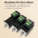 품질보장 납품전문 8극 3상 36VDC 90W 140W 16비트 절대 인코더 3000rpm Nema 23 브러시리스 DC 서보 모터 (드라이버 내장)... 