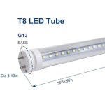 LightingWill LED T8 데이라이트 튜브 3FT 화이트 라이트 5000K 듀얼 DS-AP Natural White 2 Feet : 루프탑플레이