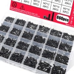 860개 컴퓨터 나사 전자 M2 M3 노트북용 안경 M1 세트 PC 860pcs : 일곱봉지2