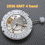 4손 시계 무브먼트 25 보석 2836 ETA GMT 방향 자동 기계식 날짜 : 다이렉트스토어10