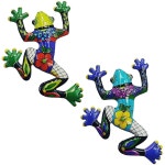 JOHN STUDIO 2PCS 금속 개구리 장식 야외 정원 걸이 예술 조형물 주방 욕실과 수영장을 위한 오션 테마 Frog 2PCS : 디요마켓