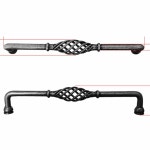 공감쇼핑 꽈배기밴딩 엔틱 가구손잡이 2구 나사간격 192mm 스텐손잡이 : 공감쇼핑A