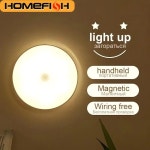 HOMEFISH LED 스마트 캐비닛 조명 인체 감지 비상 자동 USB 충전식 무선 부착 : 청운글로벌.