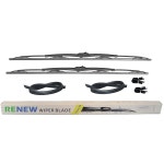 표준 9mm 또는 대형 12mm J 후크가 장착된 RV 모터홈용 32인치 와이퍼 블레이드 쌍 교체. 추가 고무 리필 RW32HKF-2R 2개 포함 : 이음로드