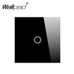 호환상품 EU 1 갱 터치 스위치 및 USB Type-C 충전 포트가 있는 벽 전원 소켓 Wallpad 157x86mm 검정색 유리 패널 스마트 홈 : 로운니