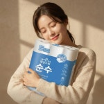 행운드림 순수화장지 18M 30롤 먼지없는 물에잘녹는 무형광 휴지 : 창의적인 물고기